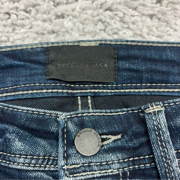 Buckle Black Jeans Womens 25 Fit 53 Skinny Dark Distressed Stretch Style BBW1175 - Picture 2 of 5